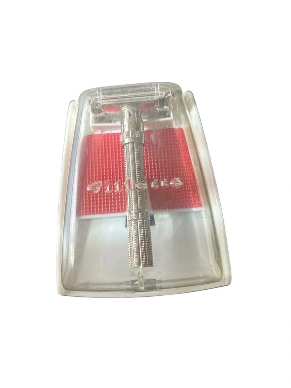 VTG 1960s Collector’s Gillette Adjustable Safety Razor Retro Movie Set Prop USED